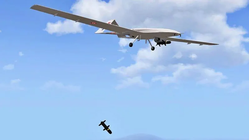 Применения беспилотником TB-2 "Байрактар" управляемого боеприпаса MAM-L, Турция